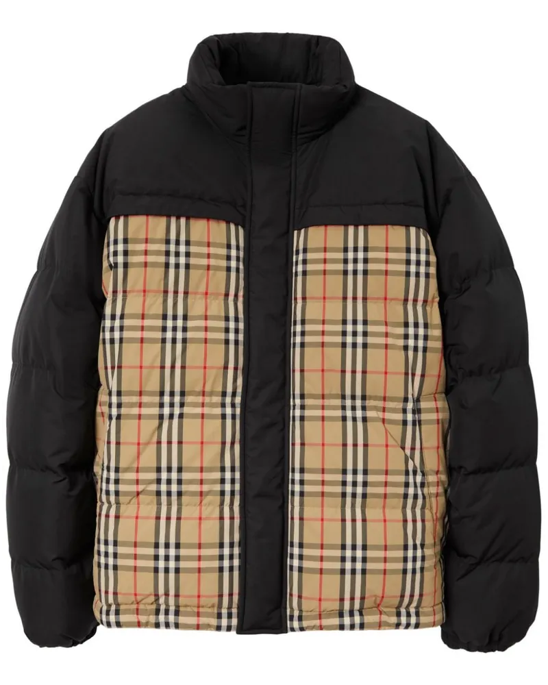 Burberry Wendbare Jacke mit Vintage-Check - Schwarz Schwarz