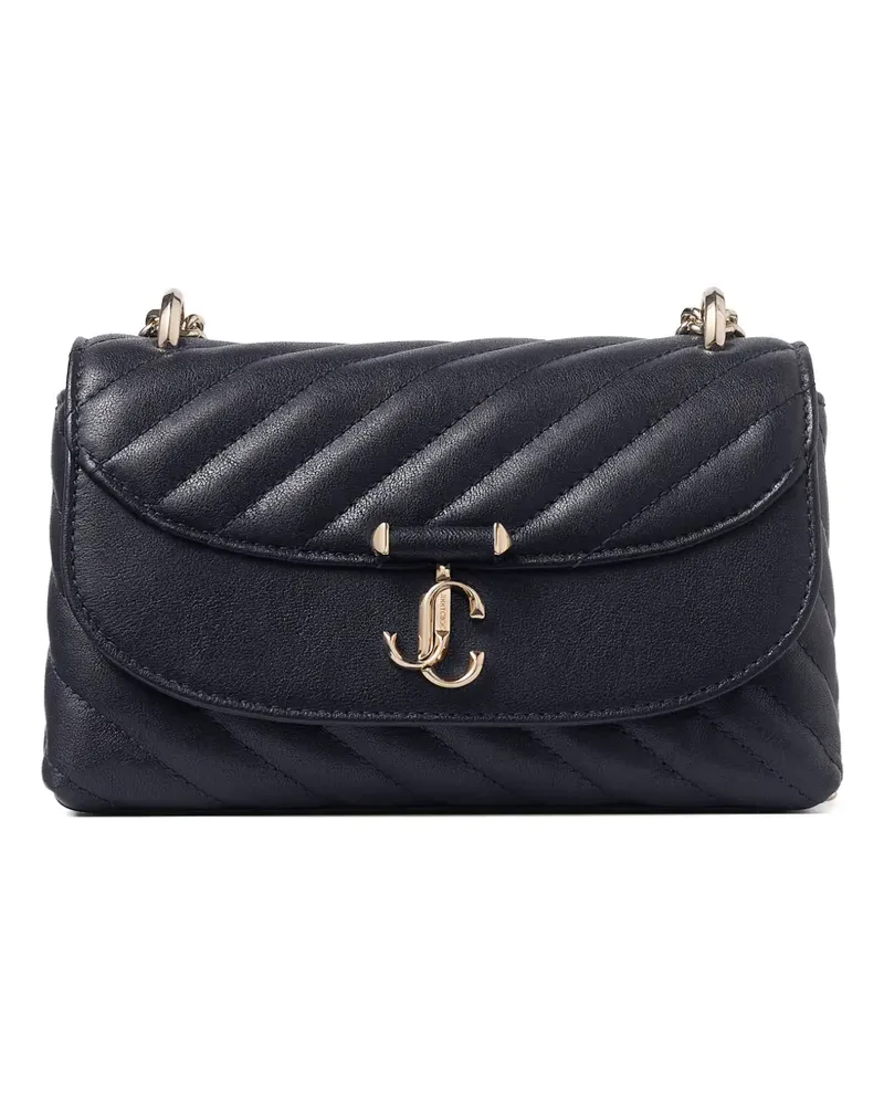 Jimmy Choo Curve quilted logo-plaque cross-body bag - Blau Blau
