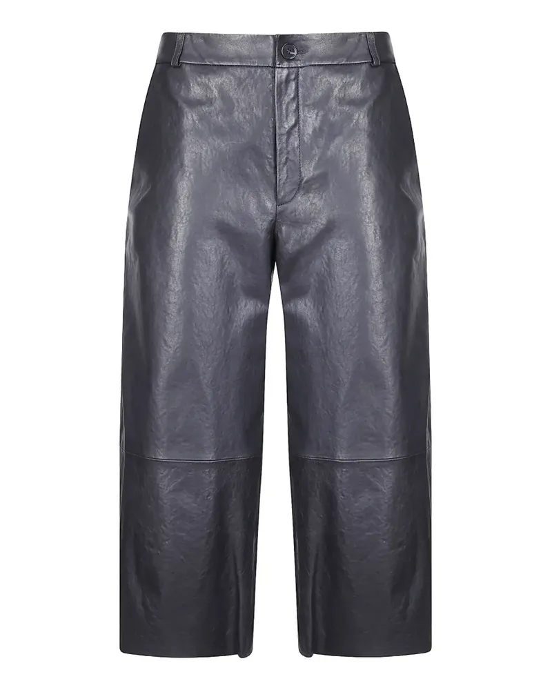 DESA Cropped-Hose aus Leder - Schwarz Schwarz