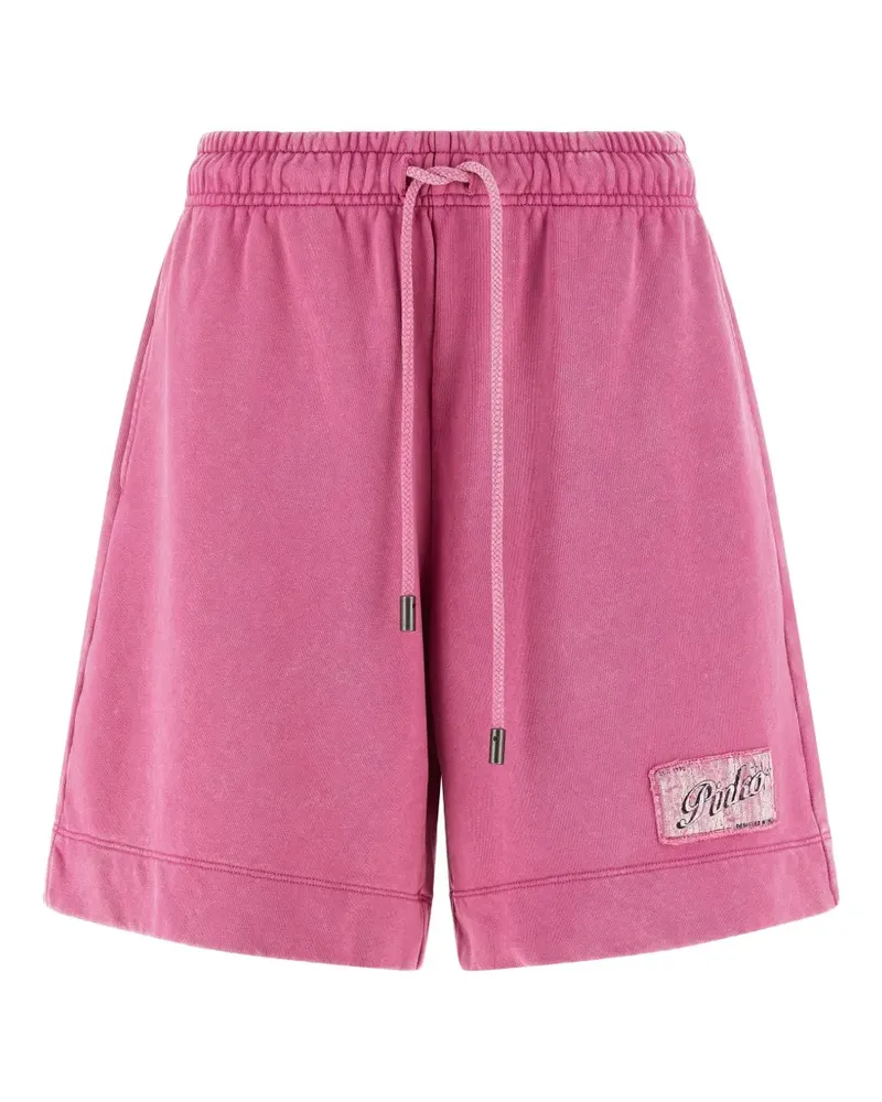 Pinko logo track shorts - Rosa Rosa