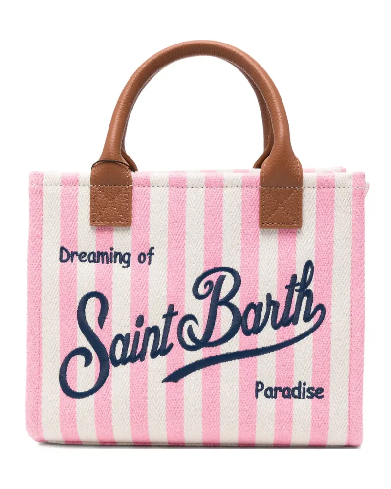 MC2 Saint Barth Vanity medium striped-pattern tote bag - Rosa Rosa