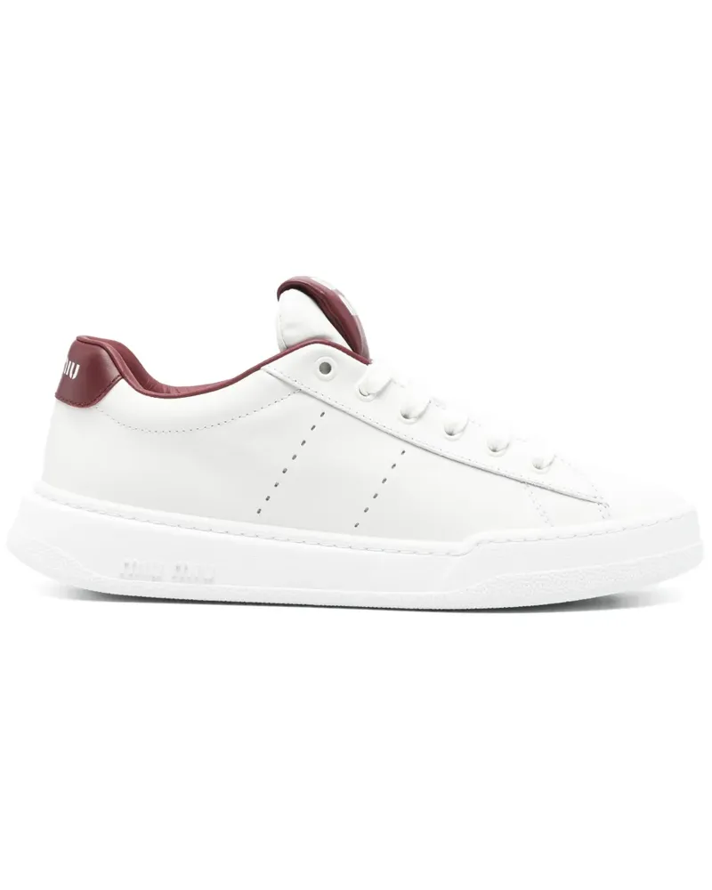 Miu Miu Sneakers aus Leder - Weiß Weiß