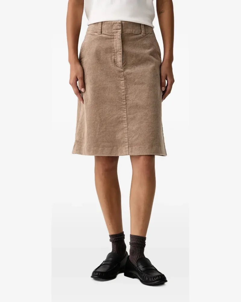 Marc O'Polo corduroy A-line midi skirt - Nude Nude