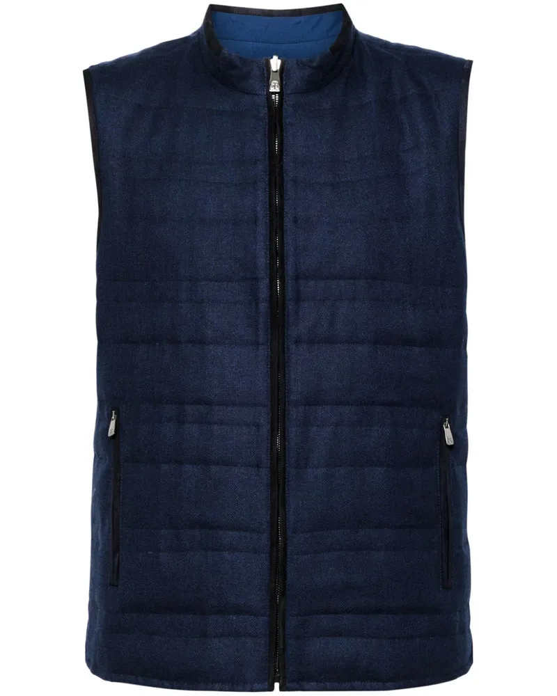 Corneliani Wendbare Steppweste - Blau Blau