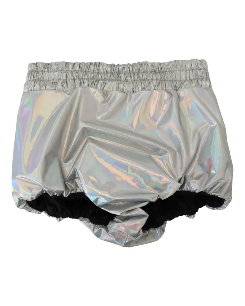 Dolce & Gabbana High-Waist-Shorts im Metallic-Look - Silber Silber