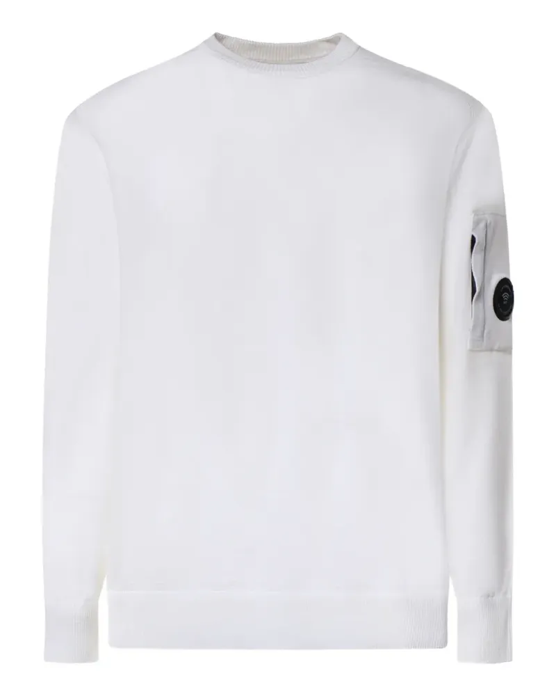 C.P. Company Lens-detail pocket sweater - Weiß Weiß