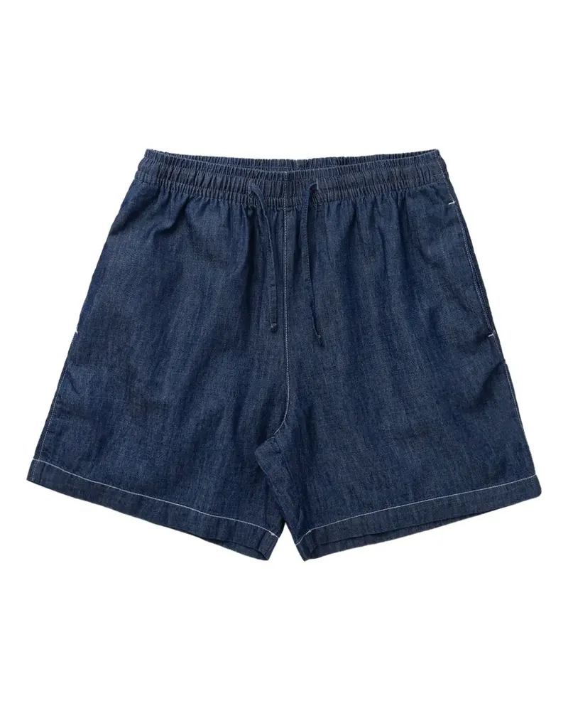 Lacoste drawstring-waist contrast-stitch shorts - Blau Blau