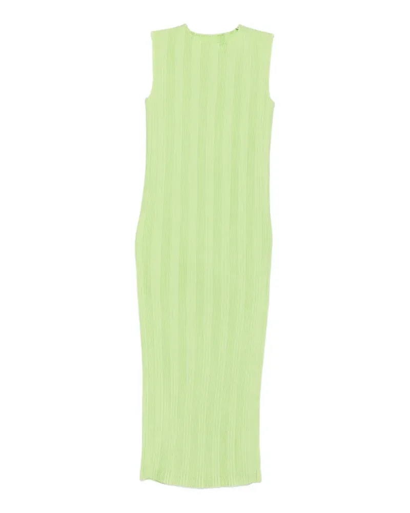 Issey Miyake pleated sleeveless mini dress - Grün Grün