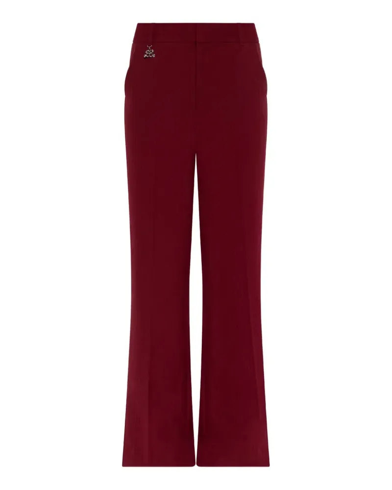 Gestuz x Barbie logo-charm wide-leg trousers - Rot Rot