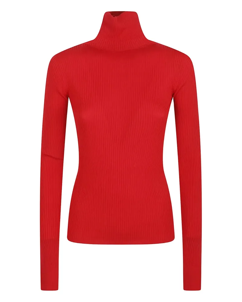 SPORTMAX Geripptes Top - Rot Rot