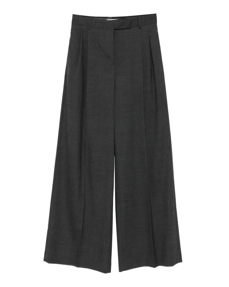 MSGM Wide-Leg-Hose mit Bundfalten - Grau Grau