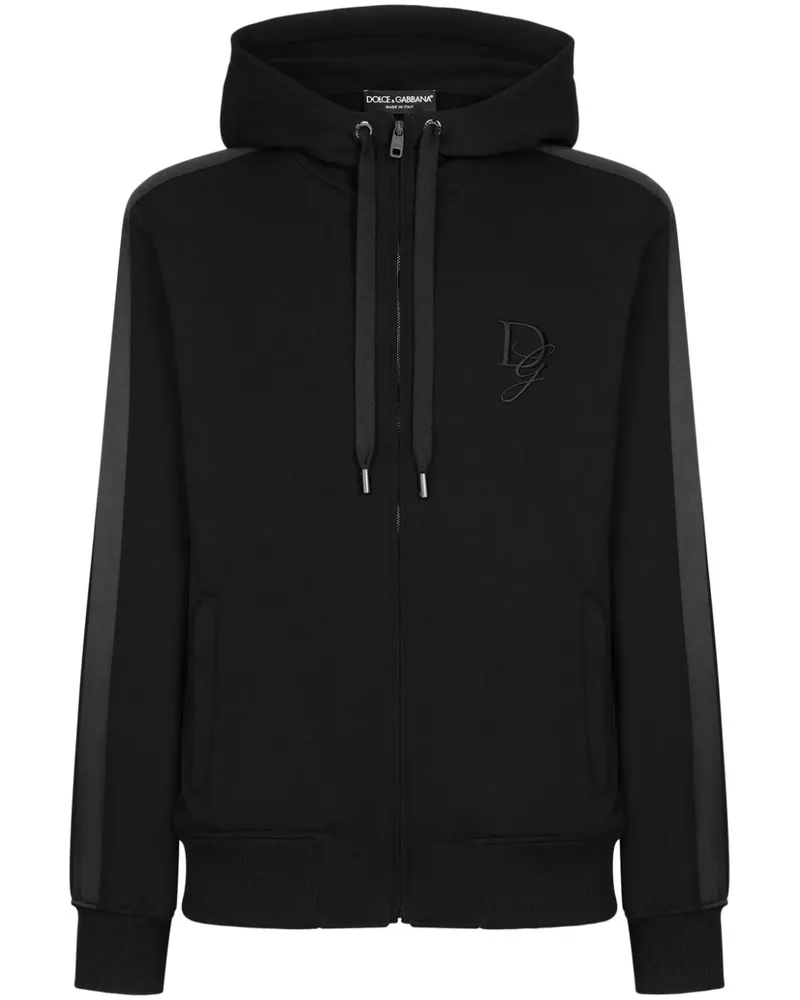 Dolce & Gabbana Hoodie mit Logo-Stickerei - Schwarz Schwarz