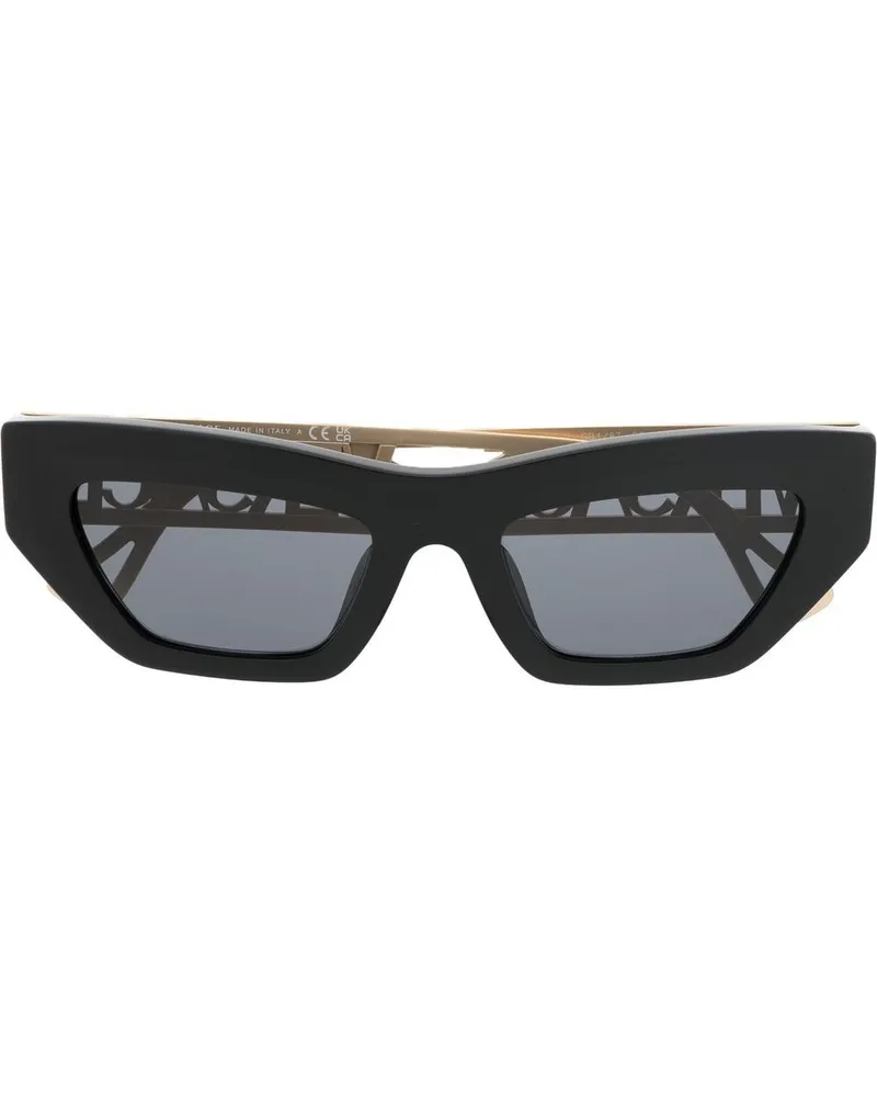 Versace Cat-Eye-Sonnenbrille mit Logo - Schwarz Schwarz