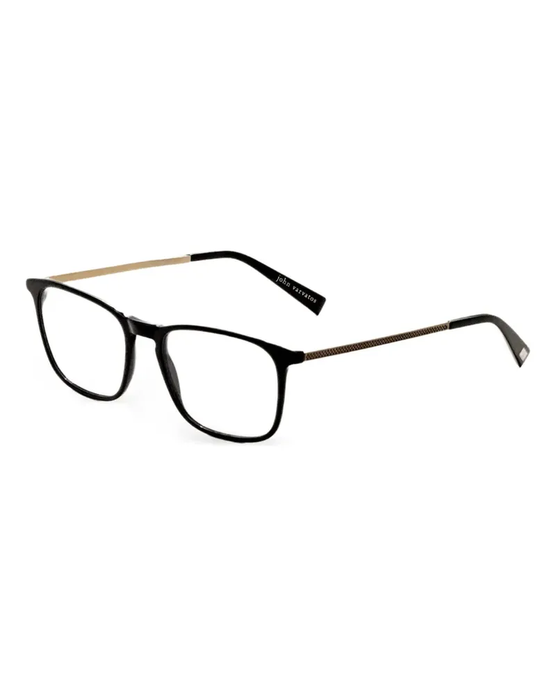 John Varvatos Brille mit eckigem Gestell - Schwarz Schwarz