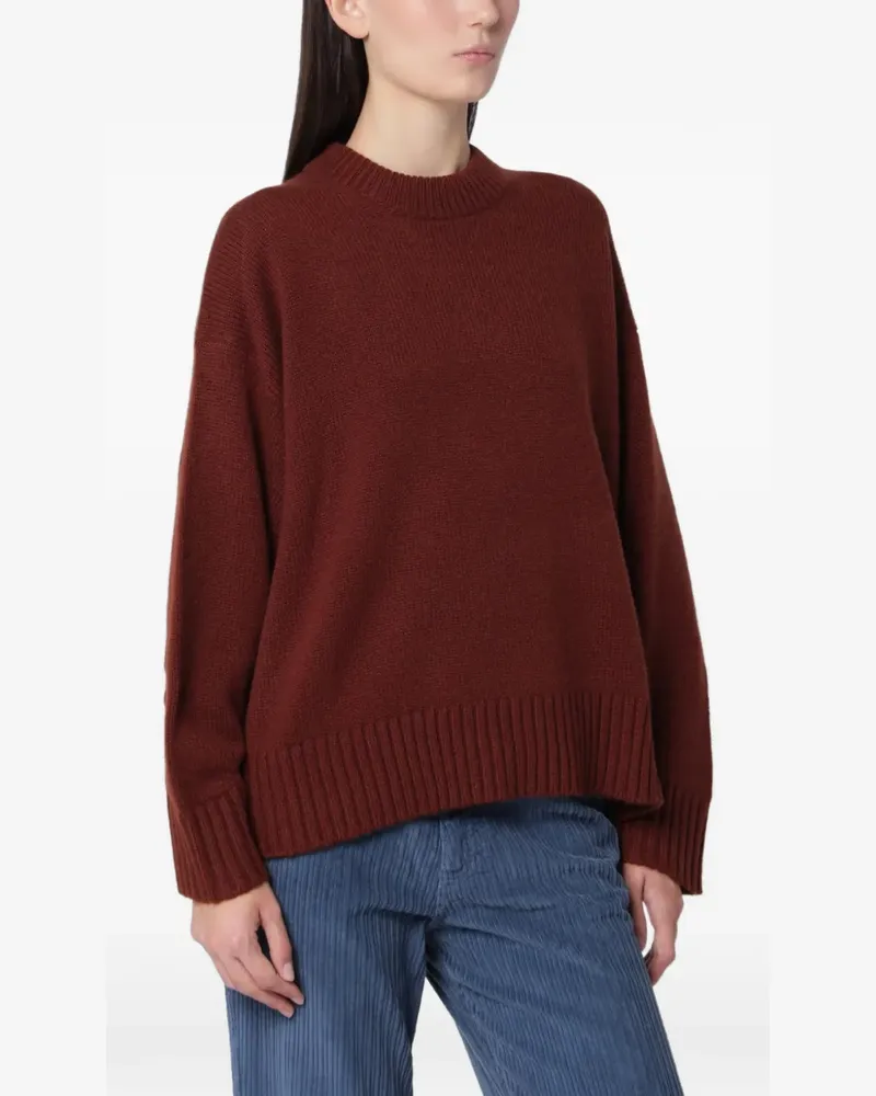 Alexandra Golovanoff Cosima Pullover mit geripptem Besatz - Braun Braun