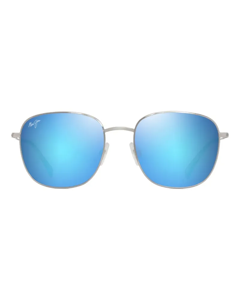 Maui Jim Olali Af Sonnenbrille mit quadratischem Gestell - Silber Silber