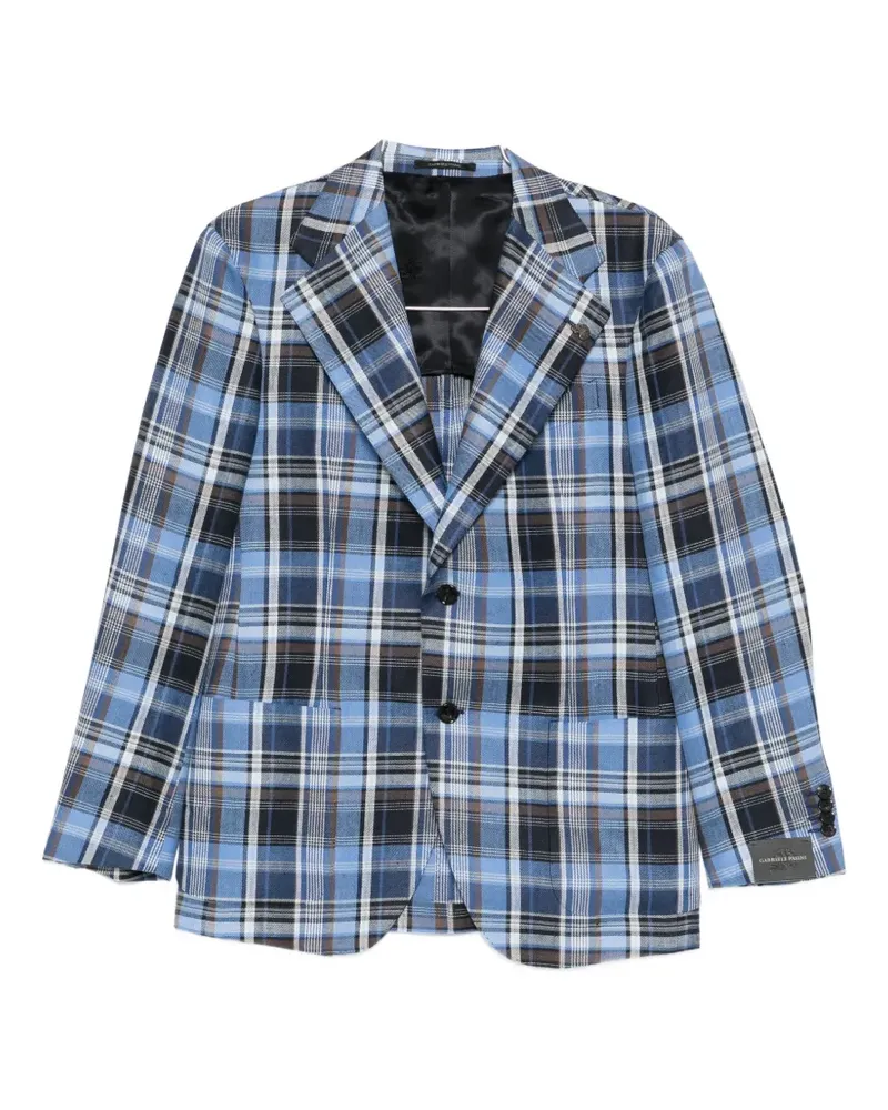 Gabriele Pasini check-pattern notched-lapel blazer - Blau Blau
