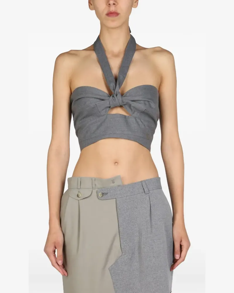 Ralph Lauren crossed-straps top - Grau Grau