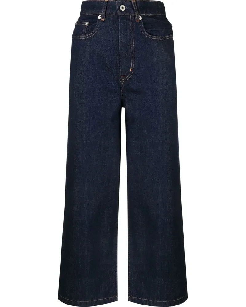Kenzo Weite High-Waist-Jeans - Blau Blau