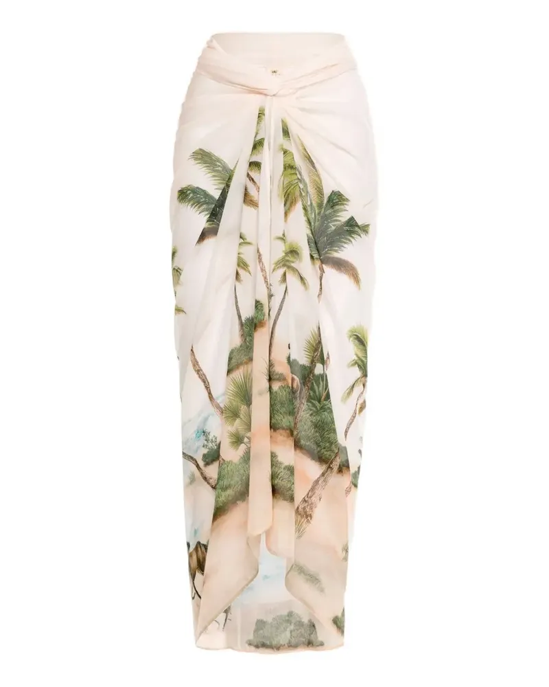 AGUA BENDITA Lavanda Arena printed pareo - Nude Nude