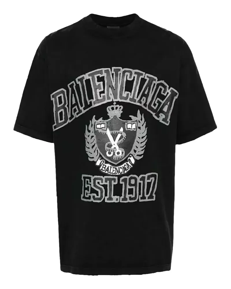 Balenciaga logo-print T-shirt - Schwarz Schwarz
