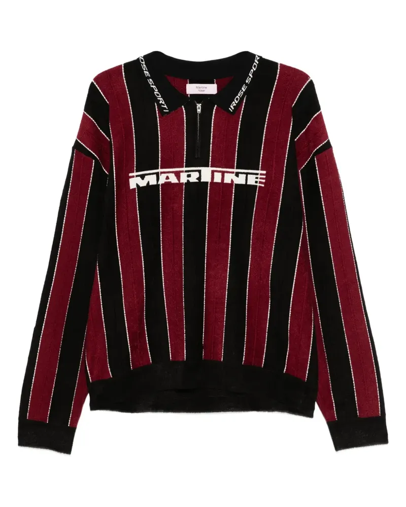 Martine Rose striped polo shirt - Rot Rot