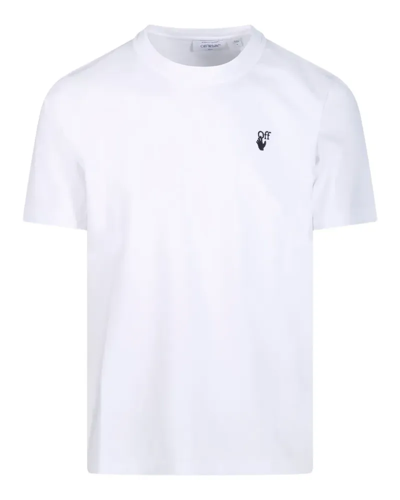OFF-WHITE T-Shirt mit Logo-Detail - Weiß Weiß