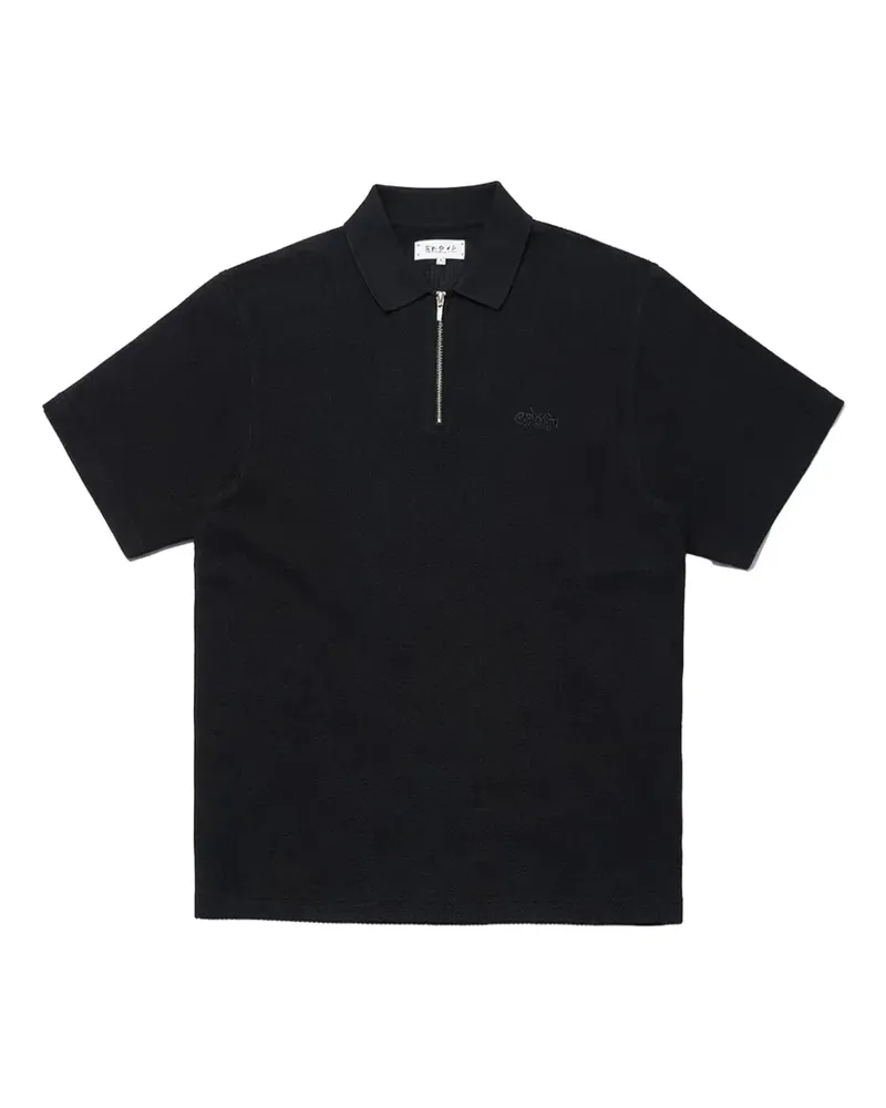 Edwin Jeans Rick logo-embroidered polo shirt - Schwarz Schwarz
