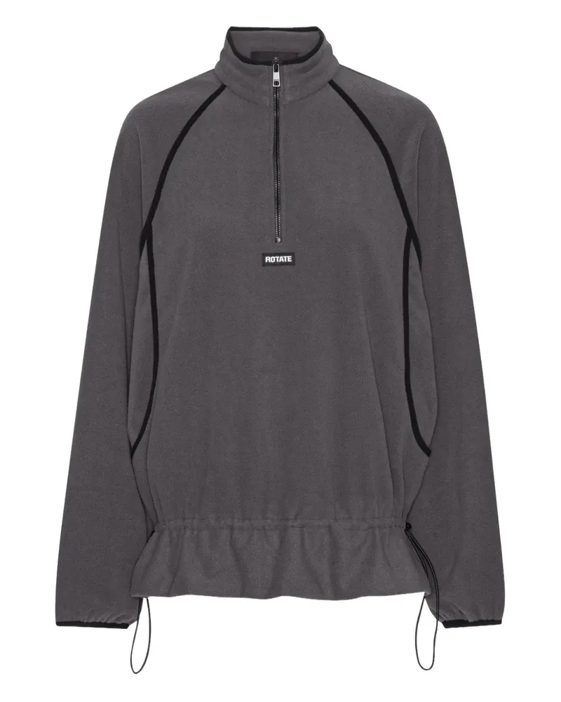 ROTATE Birger Christensen half-zip fleece sweater - Grau Grau