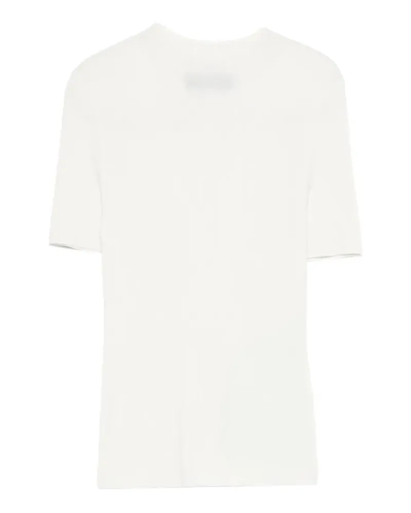 Marc Cain Geripptes T-Shirt - Weiß Weiß