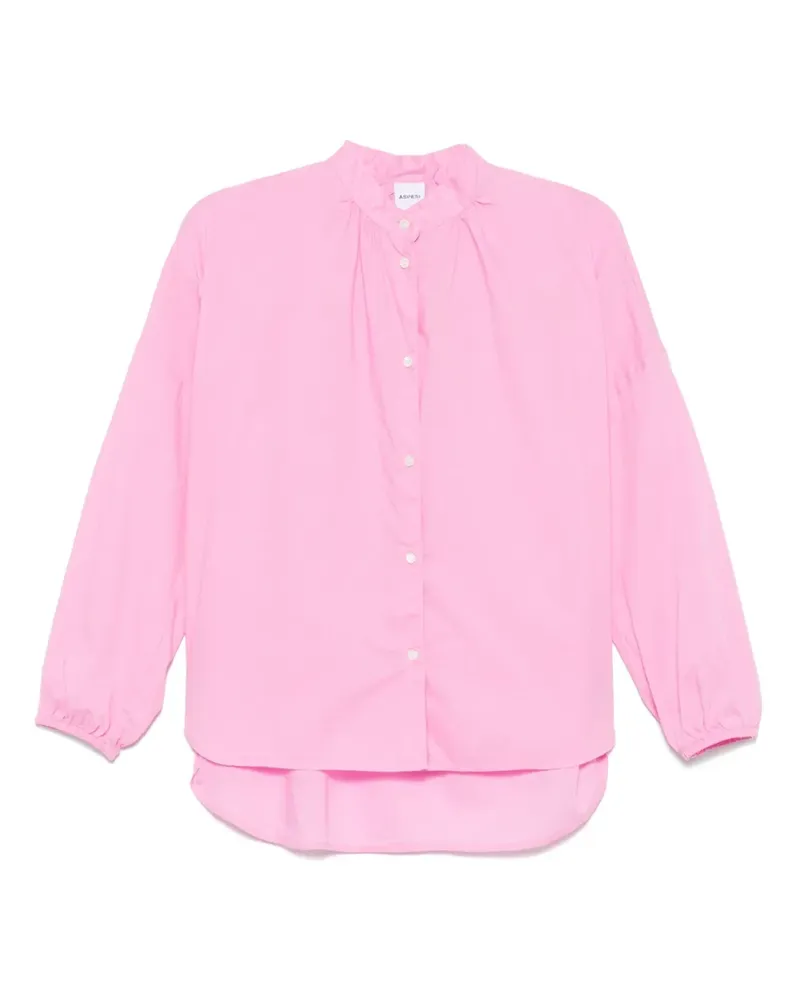 ASPESI Gerafftes Popeline-Hemd - Rosa Rosa