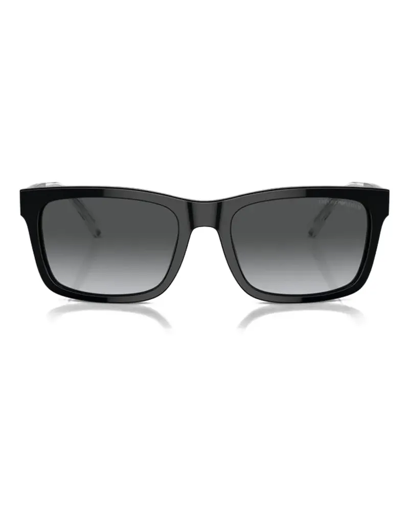 Emporio Armani rectangle-frame sunglasses - Schwarz Schwarz
