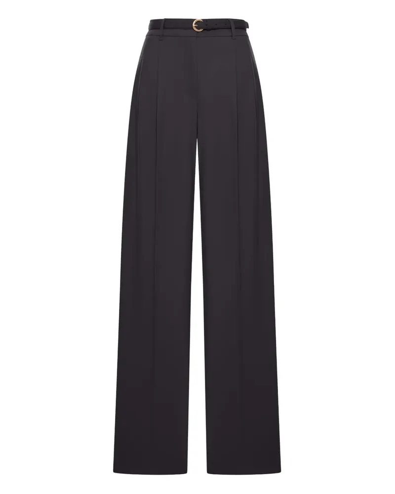 Max Mara Hose mit Gürtel - Schwarz Schwarz