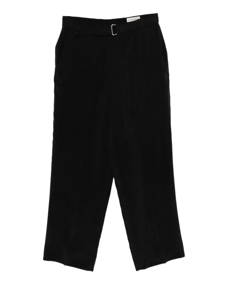 Officine Generale buckle-fastening trousers - Schwarz Schwarz