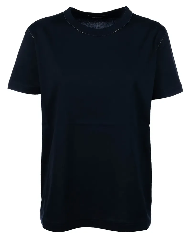 Fabiana Filippi T-Shirt mit Strassverzierung - Blau Blau