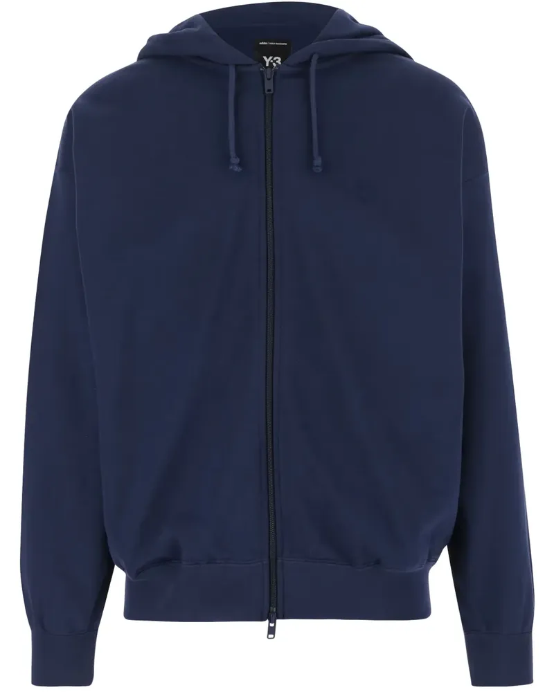 Y-3 Kapuzenjacke mit Reißverschluss - Blau Blau