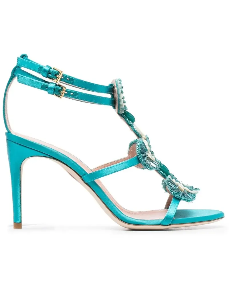 Alberta Ferretti Sandalen im Metallic-Look - Blau Blau