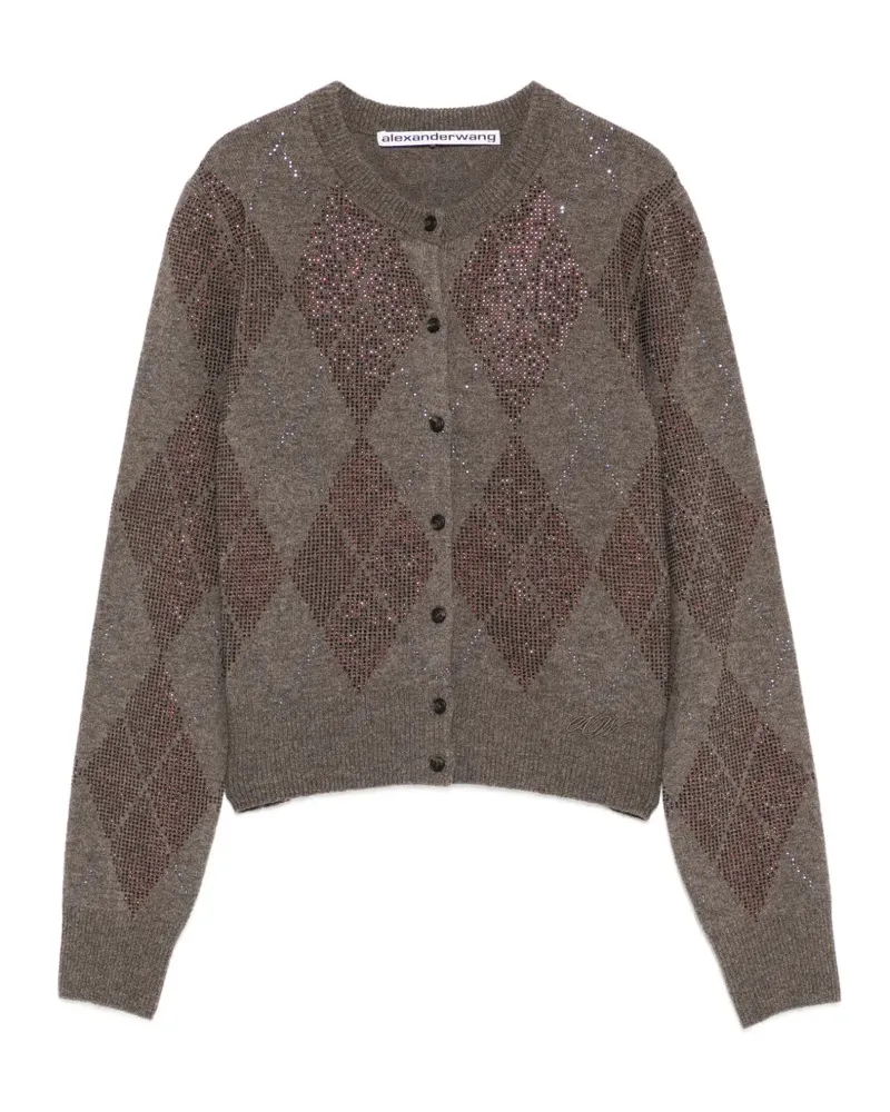 Alexander Wang Cardigan mit Kristallverzierung - Braun Braun