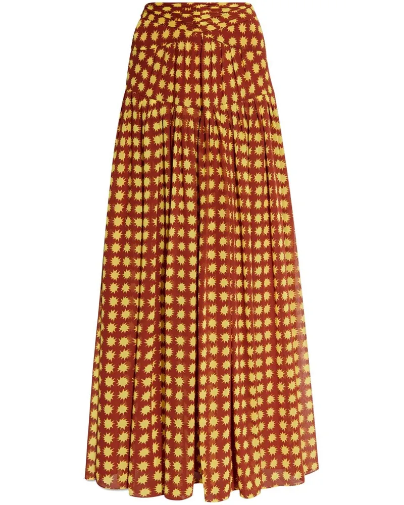 Diane von Furstenberg Maxirock mit grafischem Print - Braun Braun
