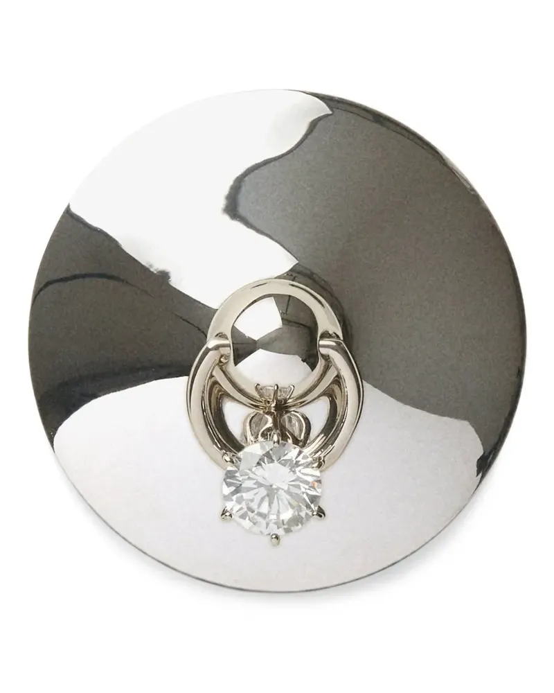 PANCONESI Lamina Diamanti crystal brooch - Silber Silber