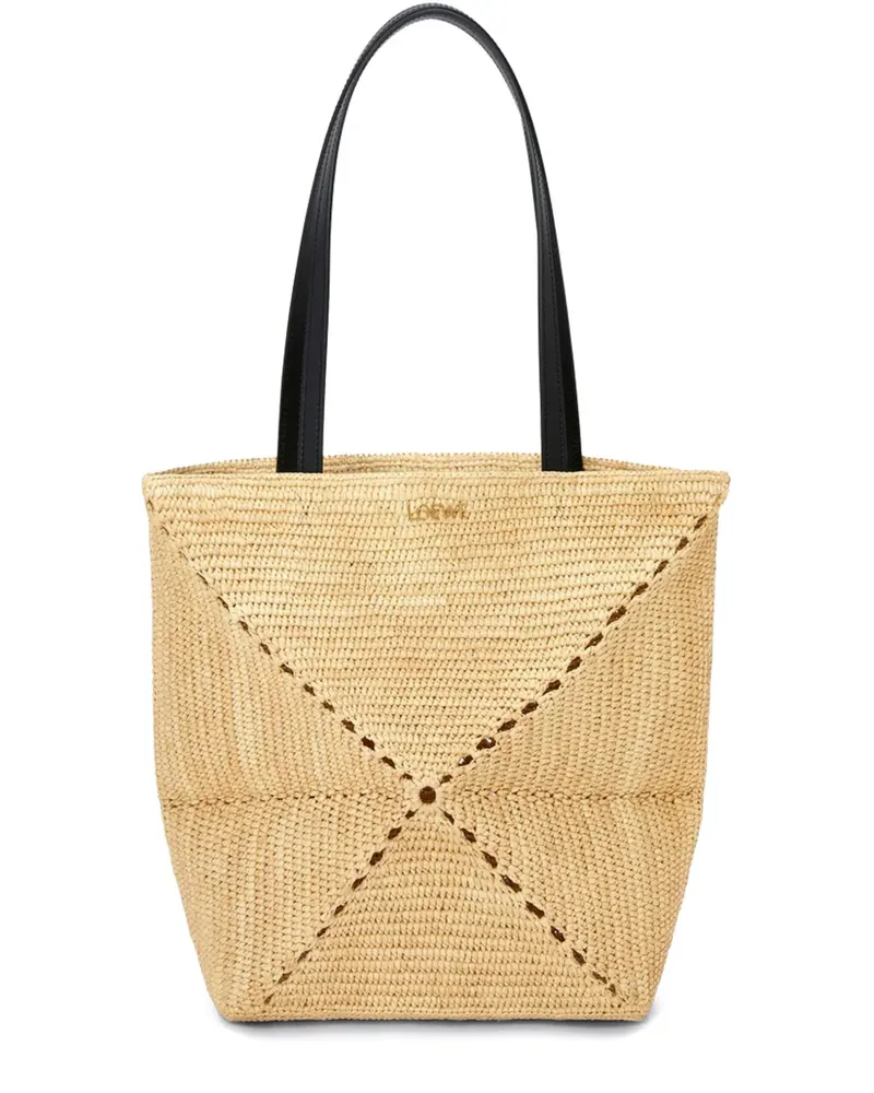 Loewe Mittelgroße Puzzle Schultertasche - Nude Nude