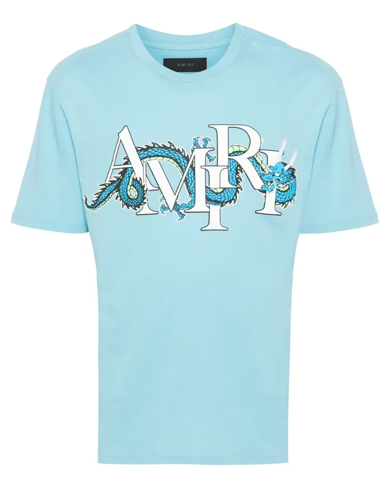 Amiri T-Shirt mit Logo-Print - Blau Blau