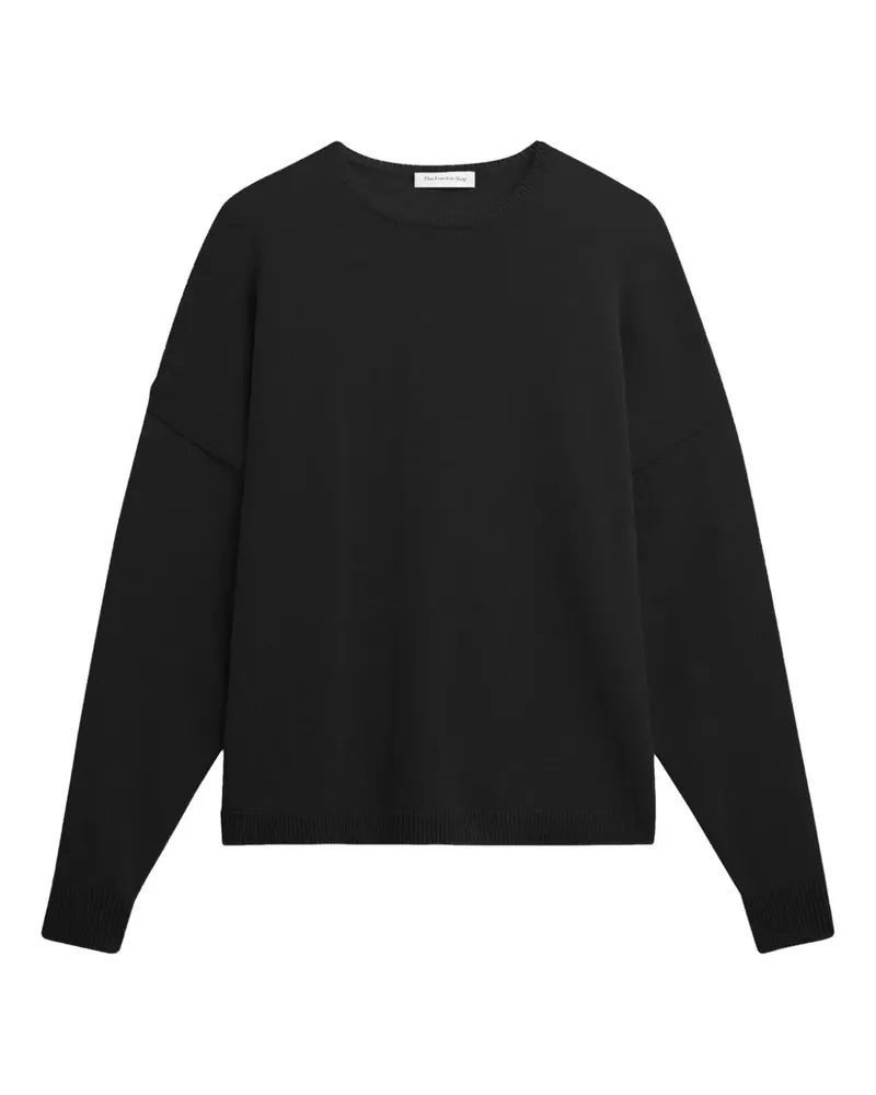 FRANKIE Shop Pullover mit Rundhalsausschnitt - Schwarz Schwarz