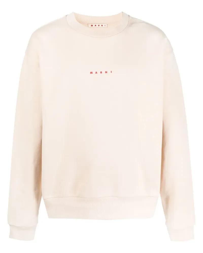 Marni Sweatshirt mit Logo-Print - Nude Nude