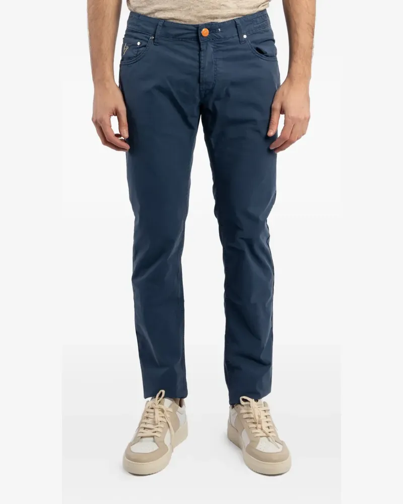 Hand Picked Five-Pocket-Hose - Blau Blau