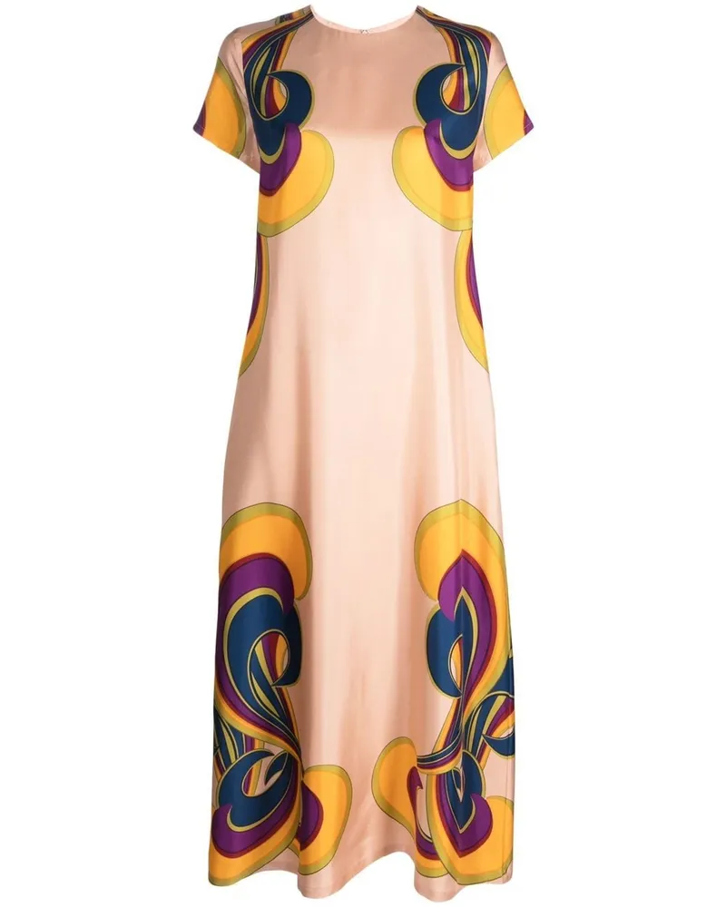 La DoubleJ Kleid mit grafischem Print - Rosa Rosa