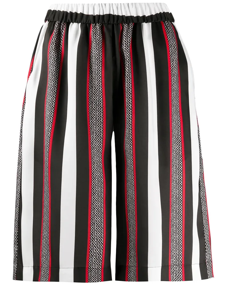 MSGM Gestreifte Bermuda - Schwarz Schwarz