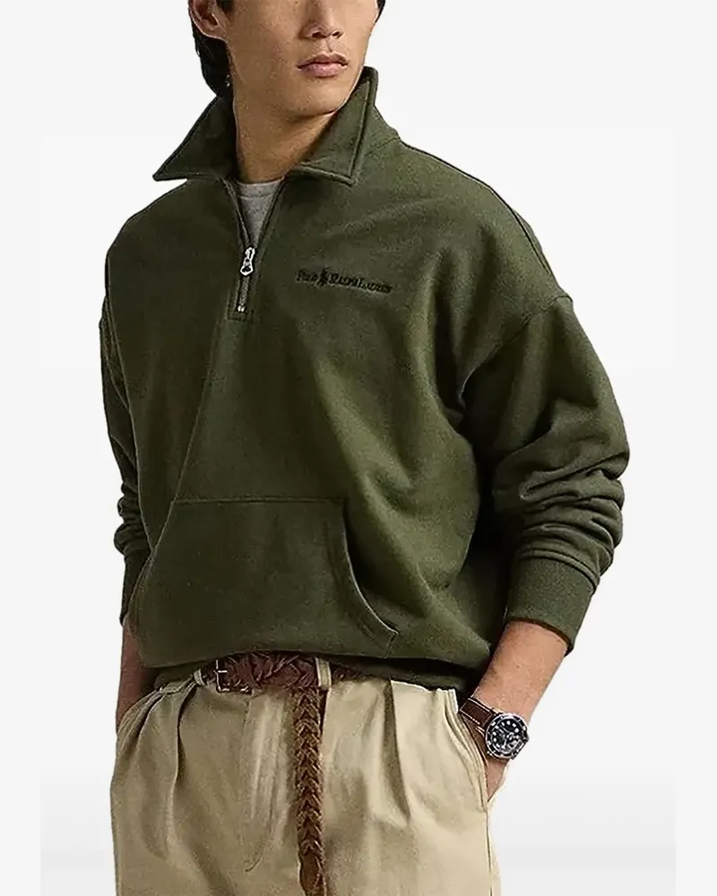 Ralph Lauren Besticktes Sweatshirt mit Reißverschluss - Grün Grün