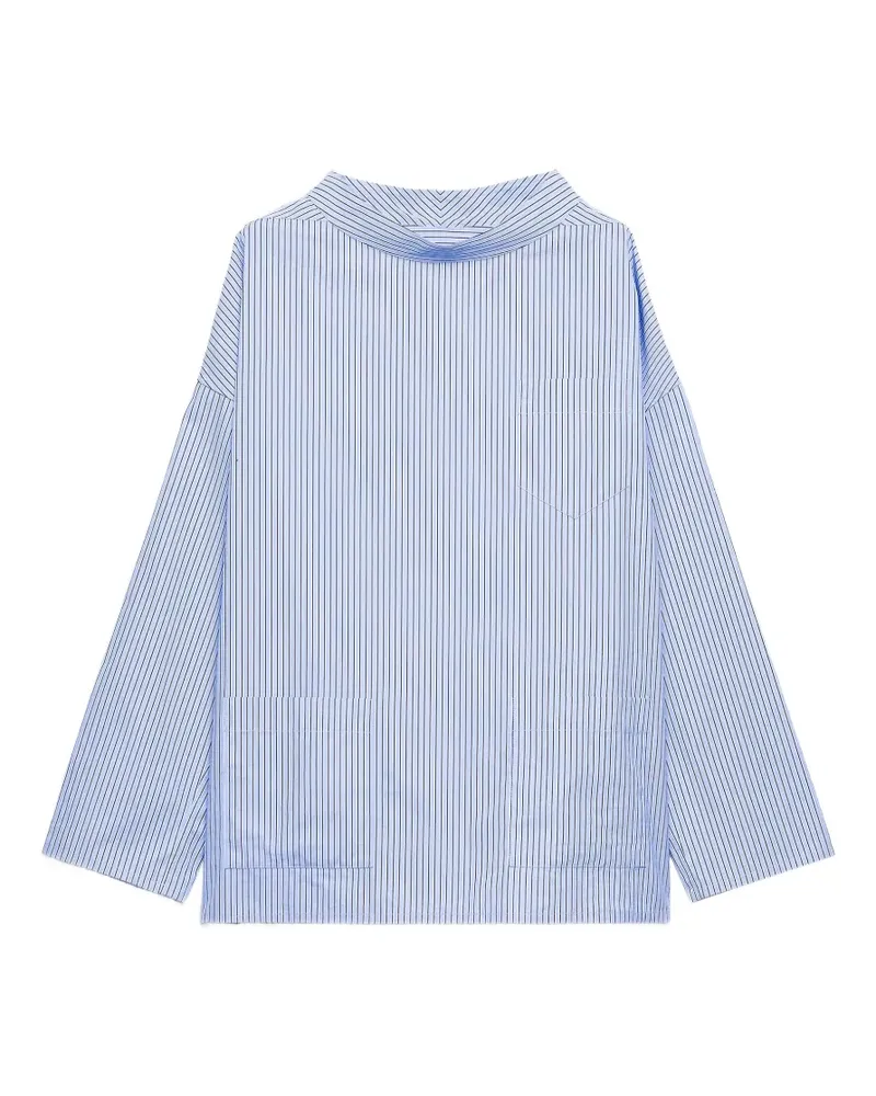 Prada Gestreiftes T-Shirt mit Tasche - Blau Blau