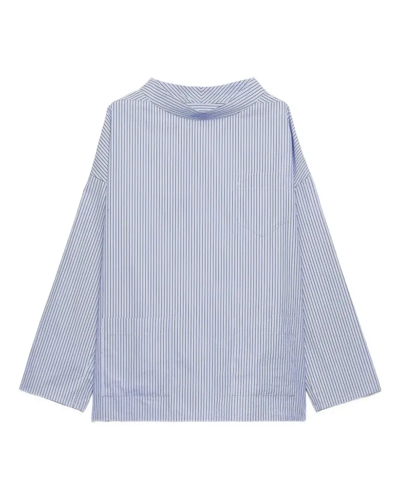 Prada Gestreiftes T-Shirt mit Tasche - Blau Blau